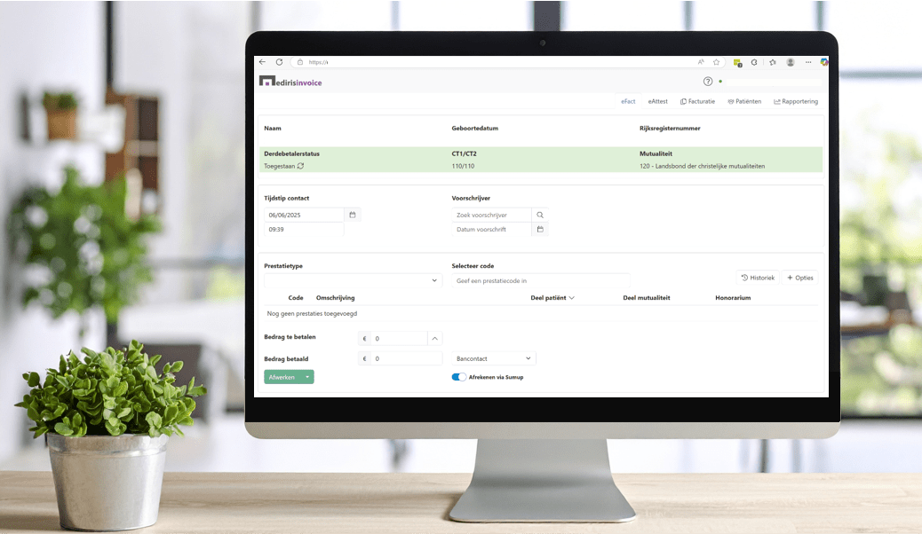 Image of PC with Mediris eFact